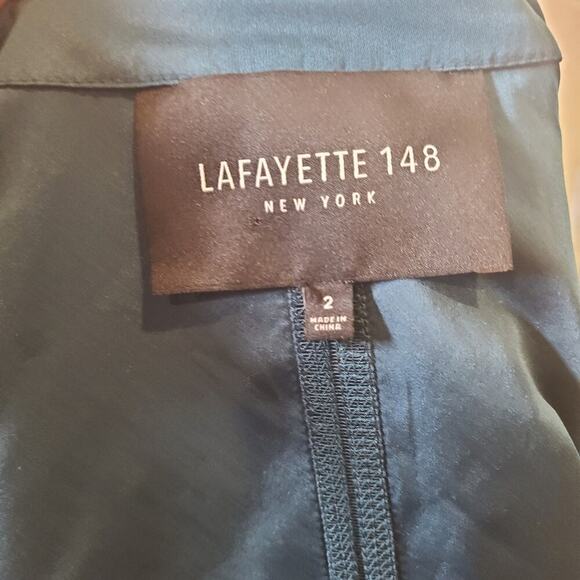 LAFAYETTE 148 New York Size 2 Lightweight Green Jacket - Picture 5 of 11